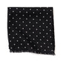 Echarpe Laine et soie "Polka" noir