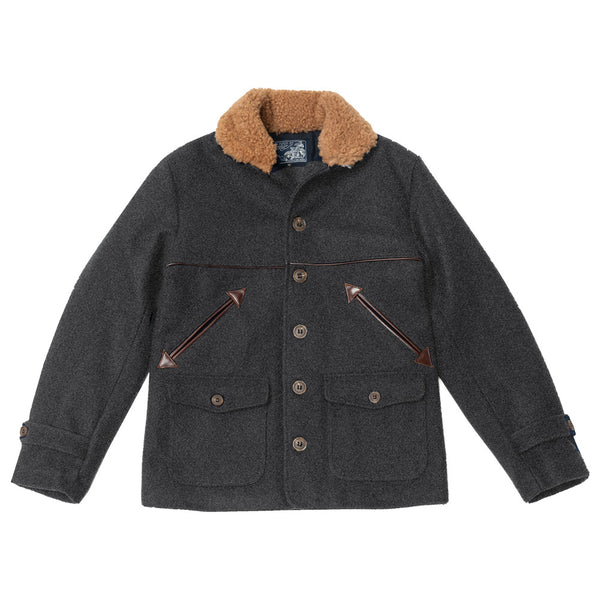 PRECOMMANDE Manteau  "Hunter" Laine burel anthracite