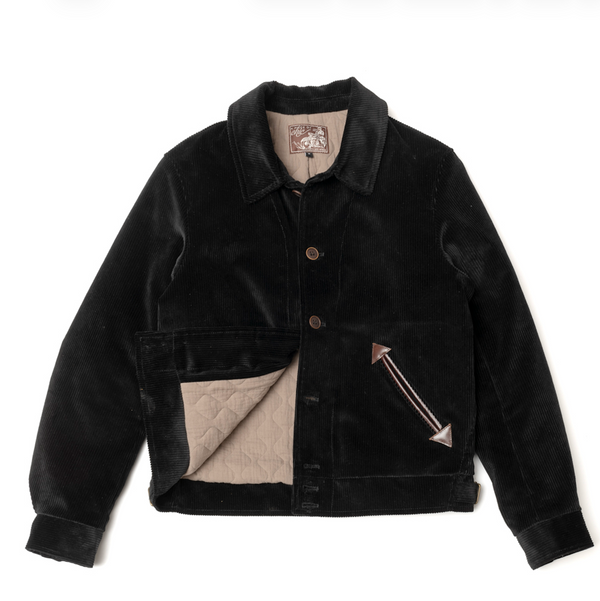 Blouson "Bootlegger" velours noir