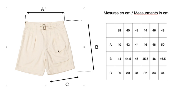 Shorts "Bushman"  HBT ecru