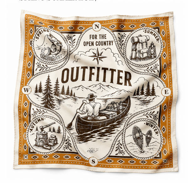 Carré de soie "OUTFITTER" gold