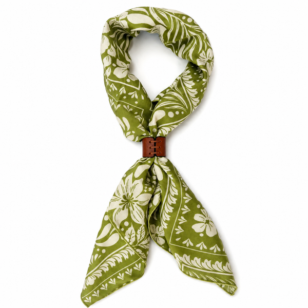 Jungle green viscose bandana