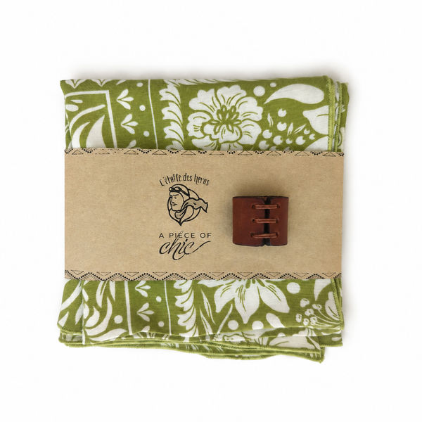 Jungle green viscose bandana