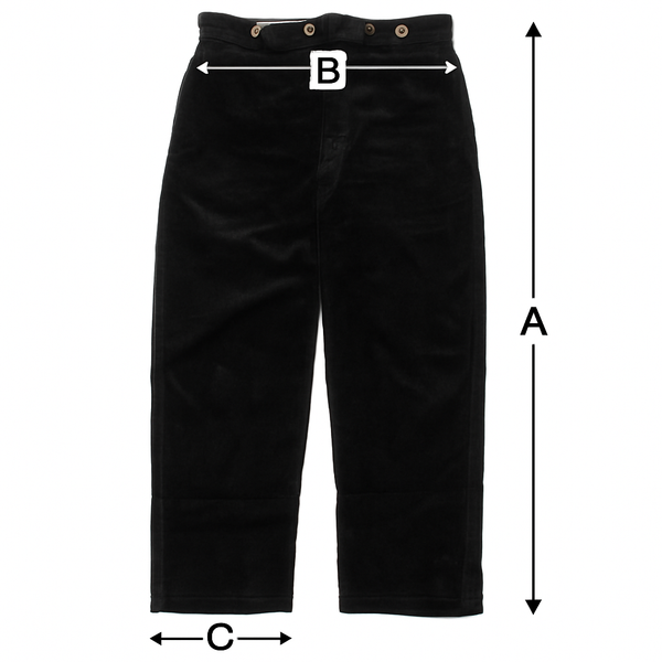 PANTALON "MANARD" VELOURS noir