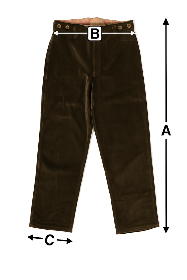 PANTALON "MANARD" VELOURS Marron