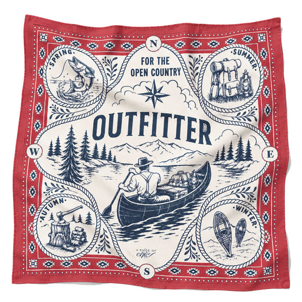 Carré de soie "OUTFITTER" Red