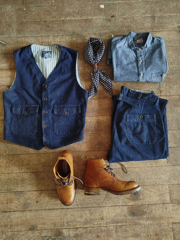 Gilet "ELEGANT" DENIM 14oz