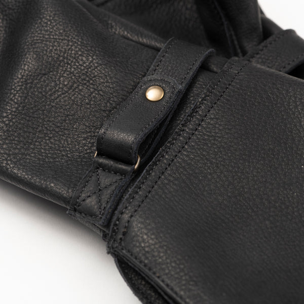 Gants cuir "HEROE" noir
