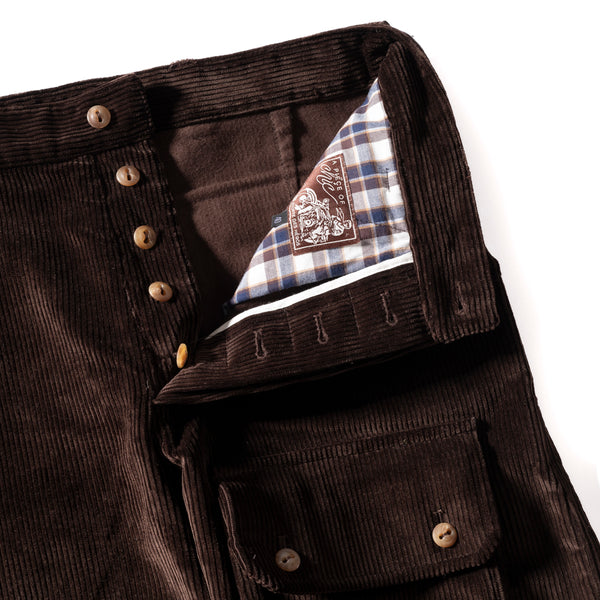 PANTALON "COMMANDO" VELOURS MARRON