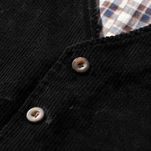 Gilet "ARTISAN" velours noir