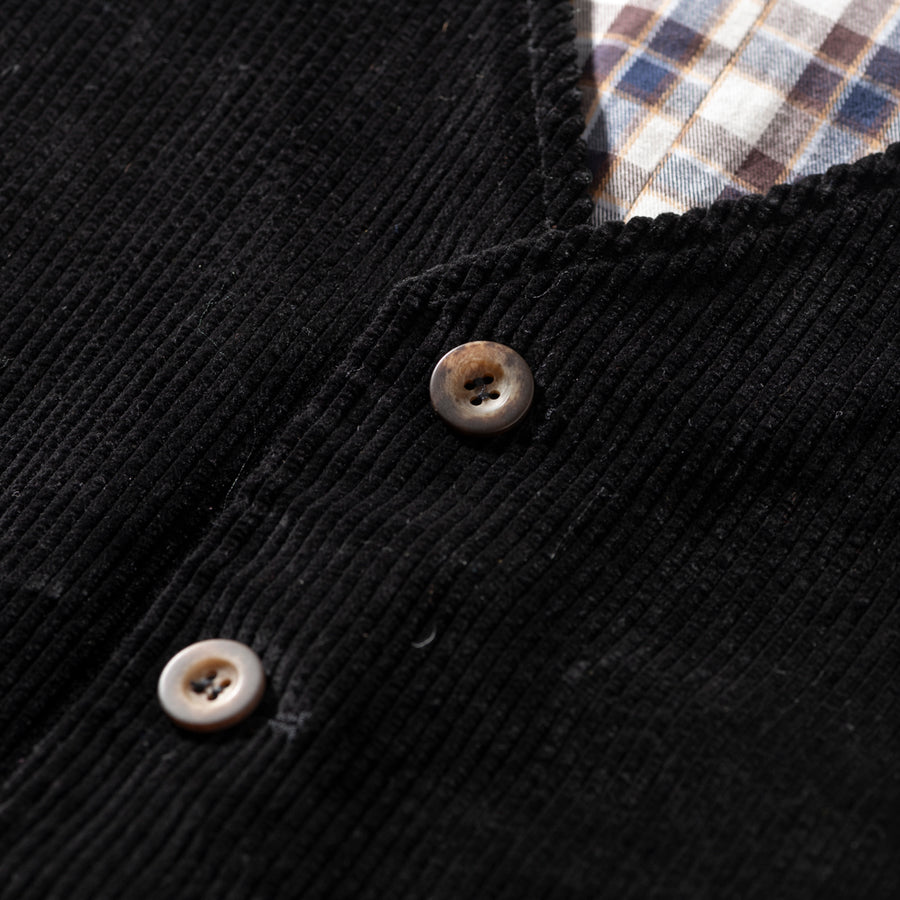 Gilet "ARTISAN" velours noir