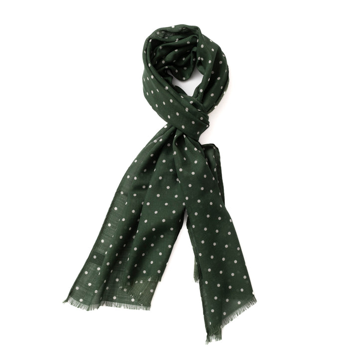 Echarpe laine et soie "Polka" Sapin