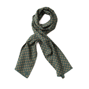 Echarpe soie "Shell" Vert Gold