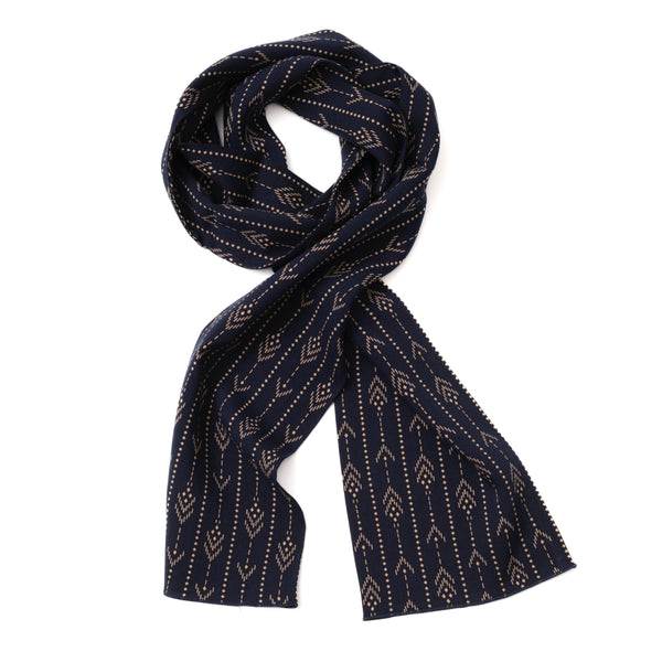 Foulard viscose  "Arrow" indigo