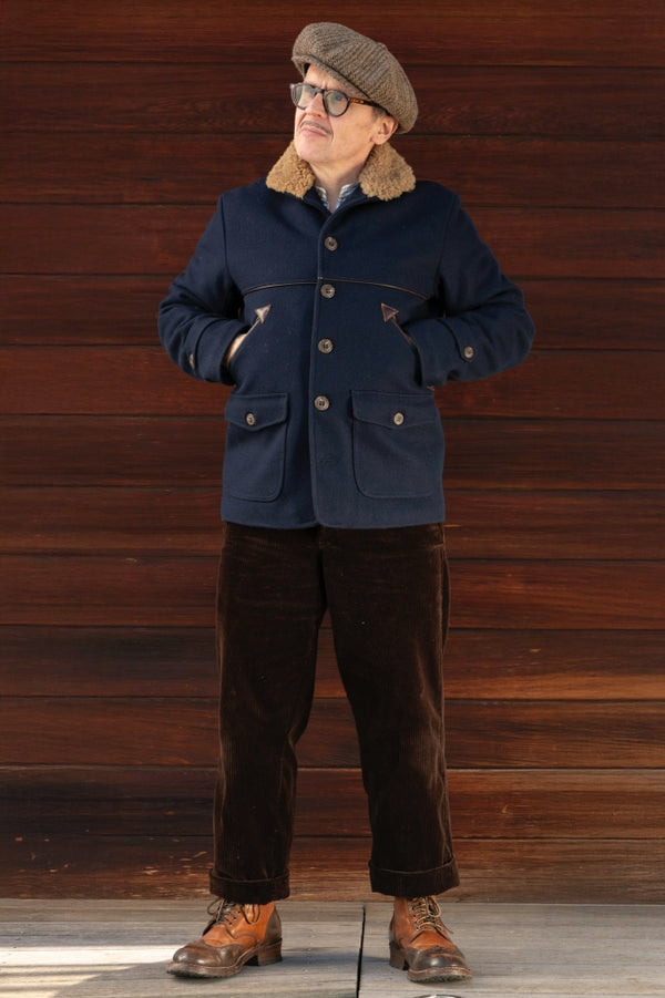 Manteau  "Hunter" Laine burel marine