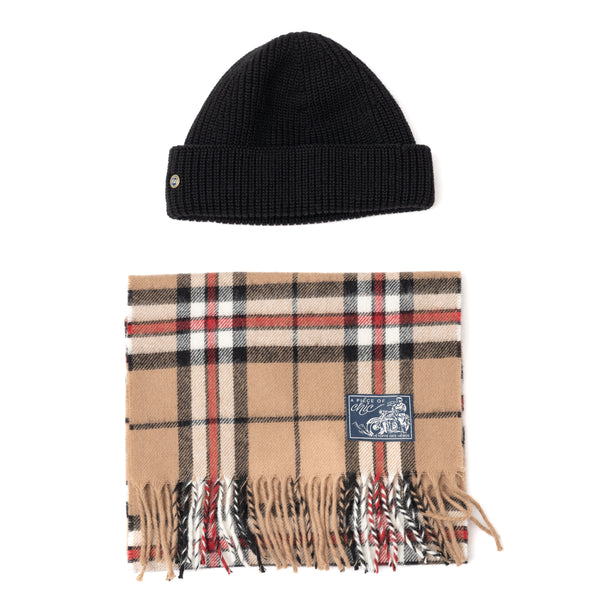 Pack Echarpe "Malcom" & Bonnet mérinos Noir