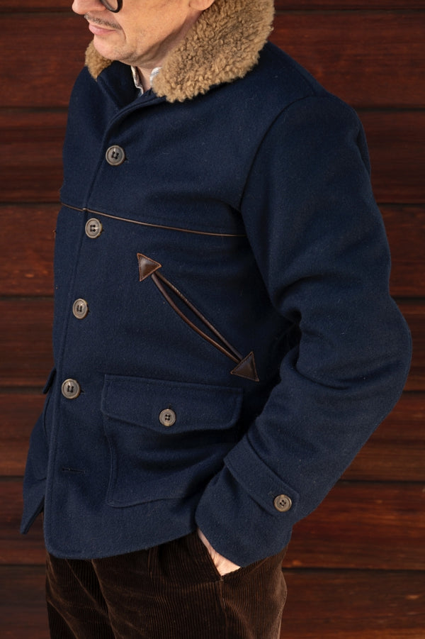 Manteau  "Hunter" Laine burel marine