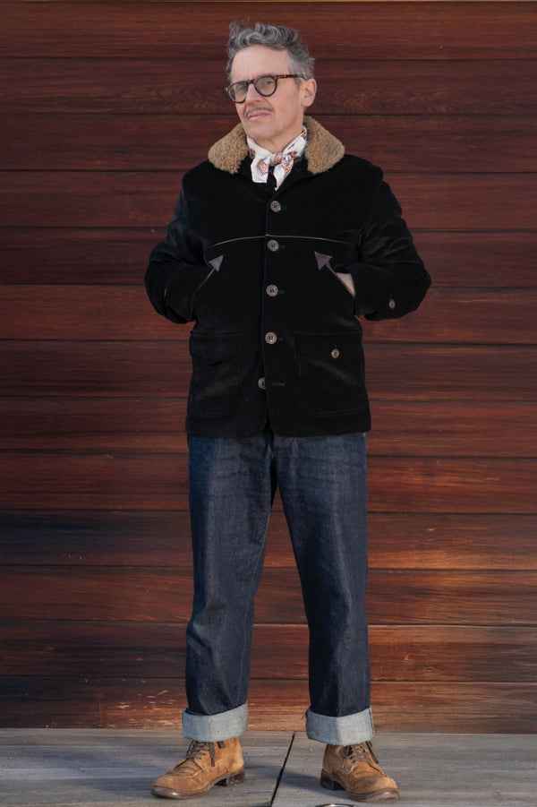 Manteau  "Hunter" velours noir