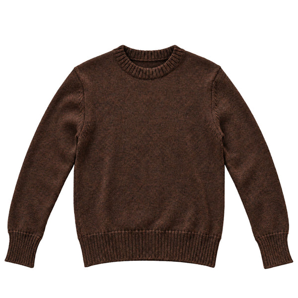 PRE ORDER Pull "RUSTIQUE" marron mouliné