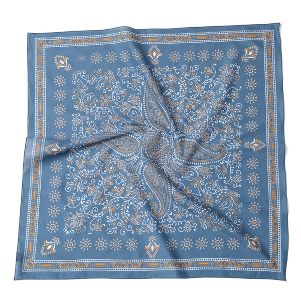 Foulard en Coton "GIPSY" bleu