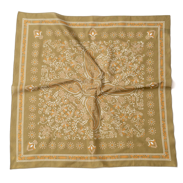 Foulard en coton "GIPSY" Kaki