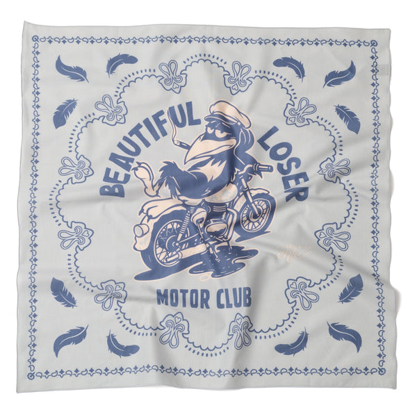 Foulard en coton "BEAUTIFUL LOSER" Bleu ciel