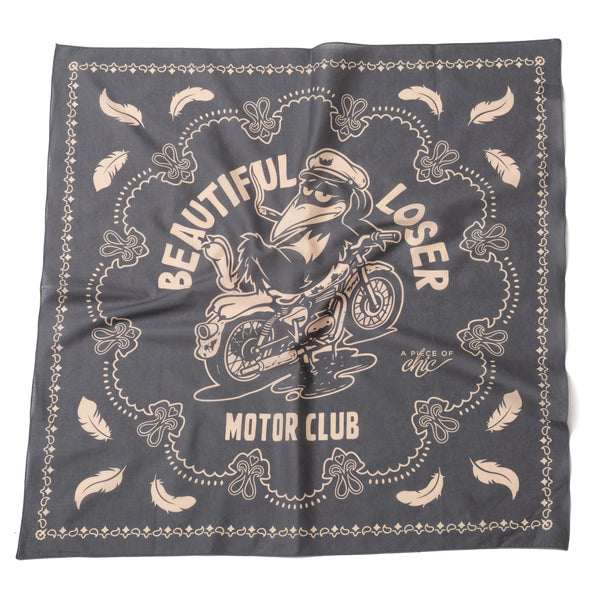 Foulard en coton "BEAUTIFUL LOSER" Noir délavé