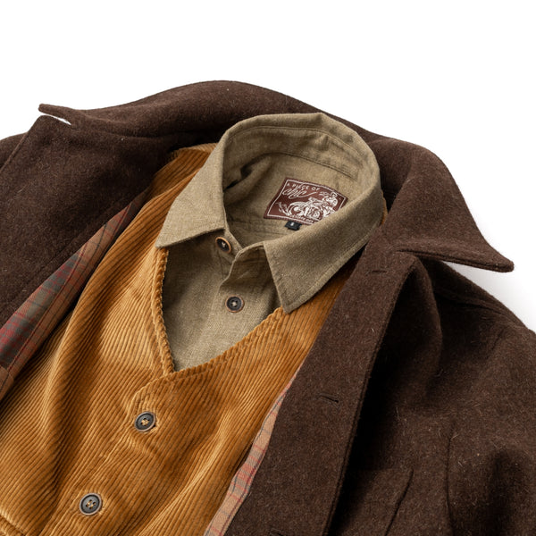 Veste "LA BESOGNE" Laine burel Marron