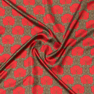 Carré de soie "POPPY" rouge