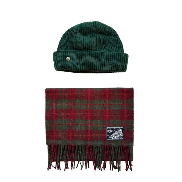 Pack Echarpe "Goodwood" & Bonnet Vert