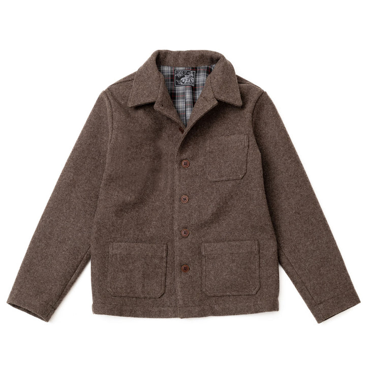Veste "LA BESOGNE" laine gris souris