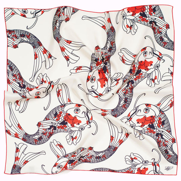 Carré de soie "KOI"