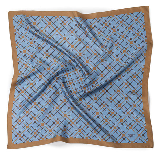 Carré de soie "TWIGGY" skyblue
