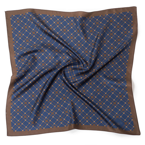 Carré de soie "TWIGGY" marine