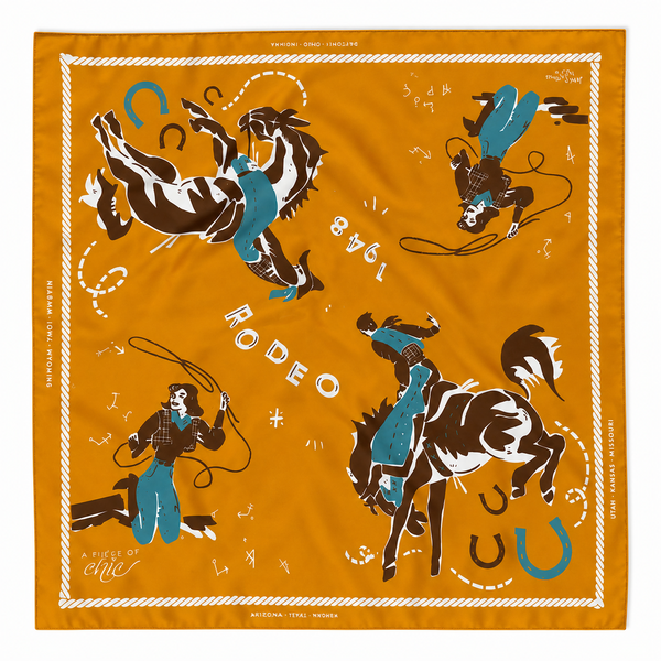 Carré de soie "RODEO"