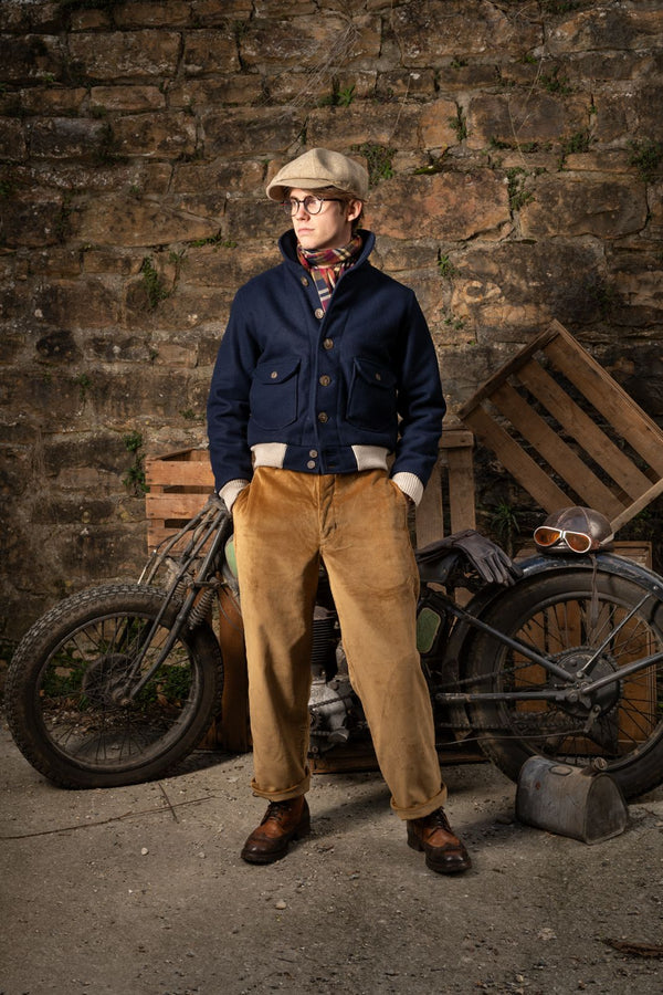 Blouson "Torpedo" laine burel  Marine