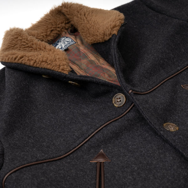 Manteau  "Hunter" Laine burel anthracite