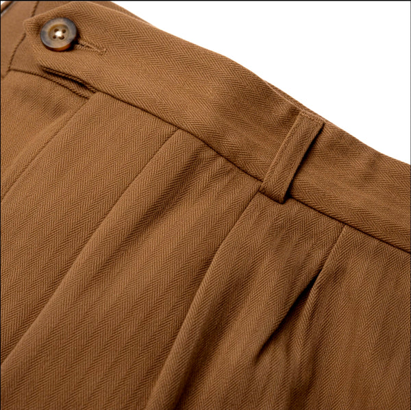 Pantalon "Swing" Herringbone duck brown