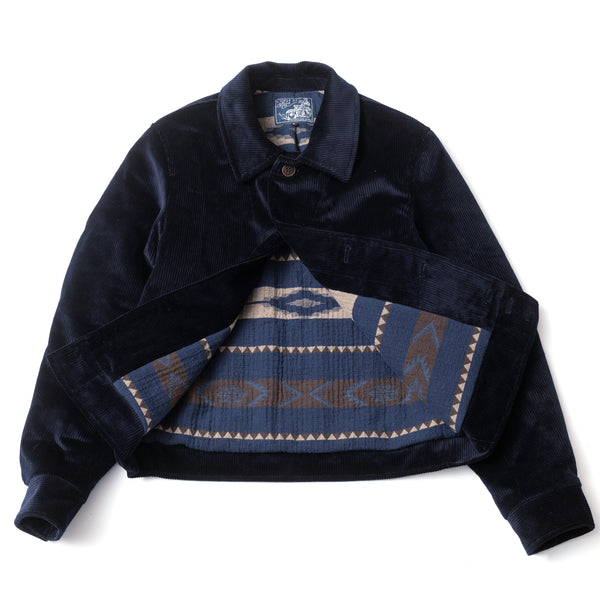 Blouson "Bootlegger" velours marine