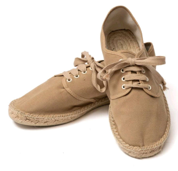 Espadrille "savate" toile coton hbt beige