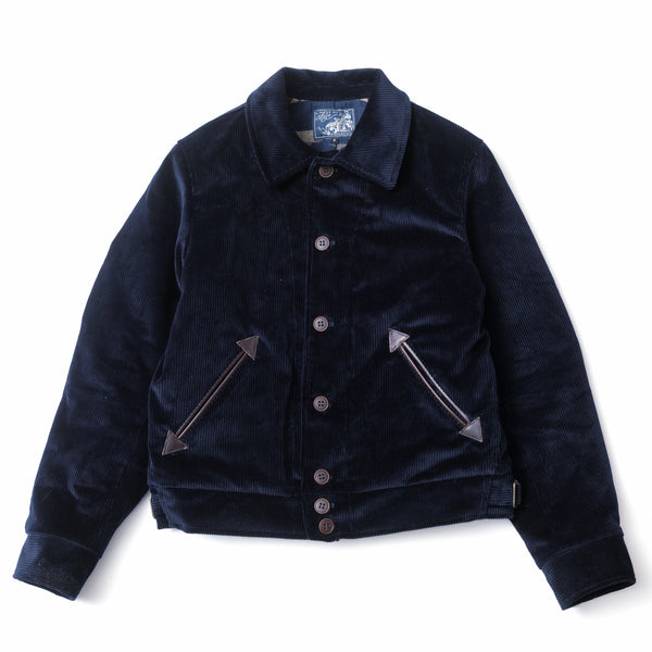 Blouson "Bootlegger" velours marine