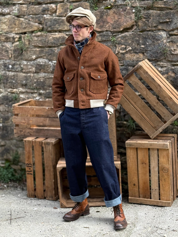 Blouson "Torpedo" laine burel  Rouille