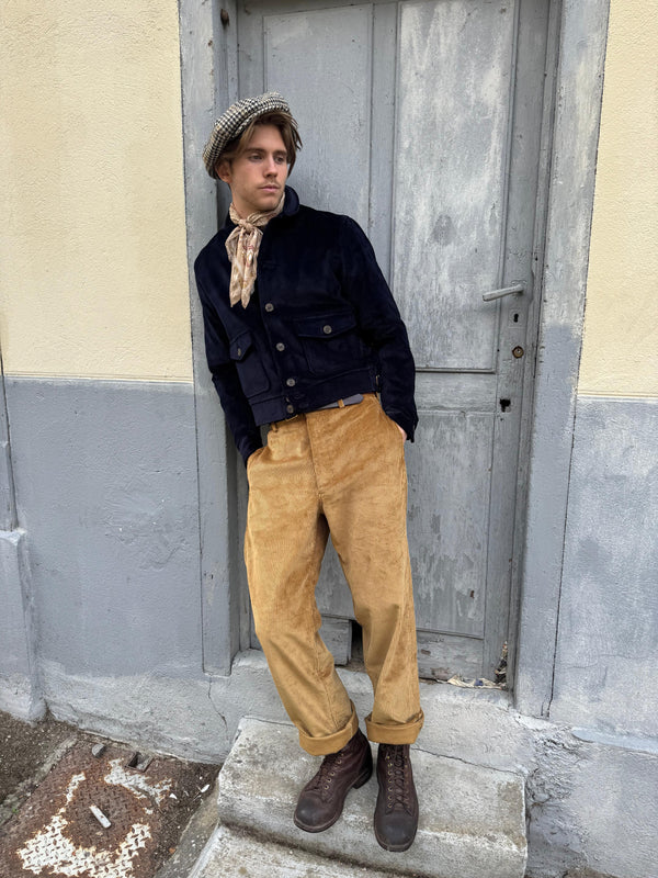 PANTALON "MANARD" VELOURS Gold