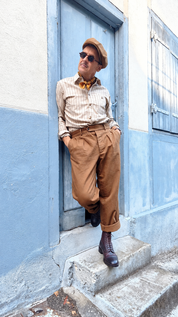 Swing herringbone duck brown pants