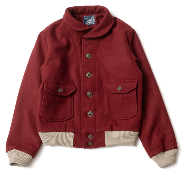 Blouson "Torpedo" laine burel  burgundy