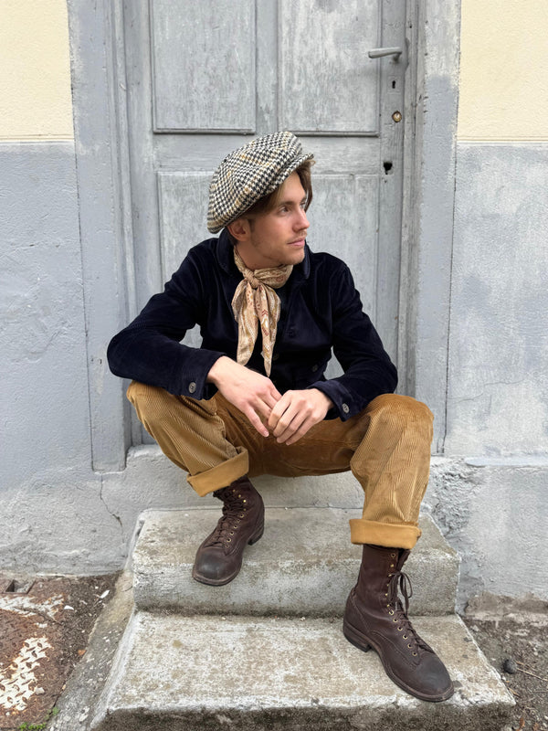 PANTALON "MANARD" VELOURS Gold