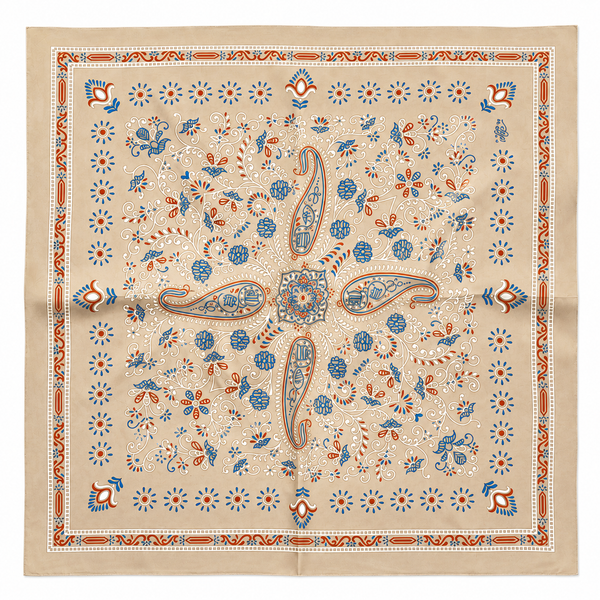 Carré de soie "Gipsy" perle