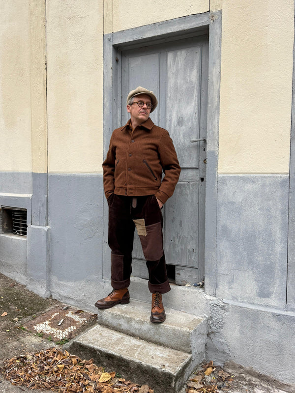 Blouson "Bootlegger" laine burel  rust