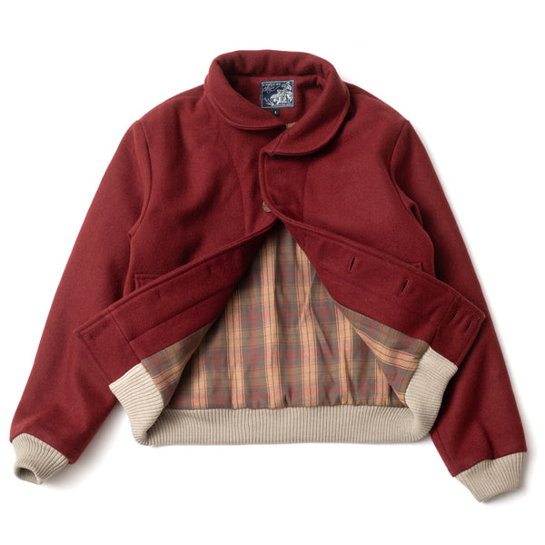 Blouson "Torpedo" laine burel  burgundy