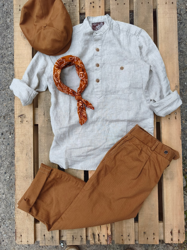 Pantalon "Swing" Herringbone duck brown
